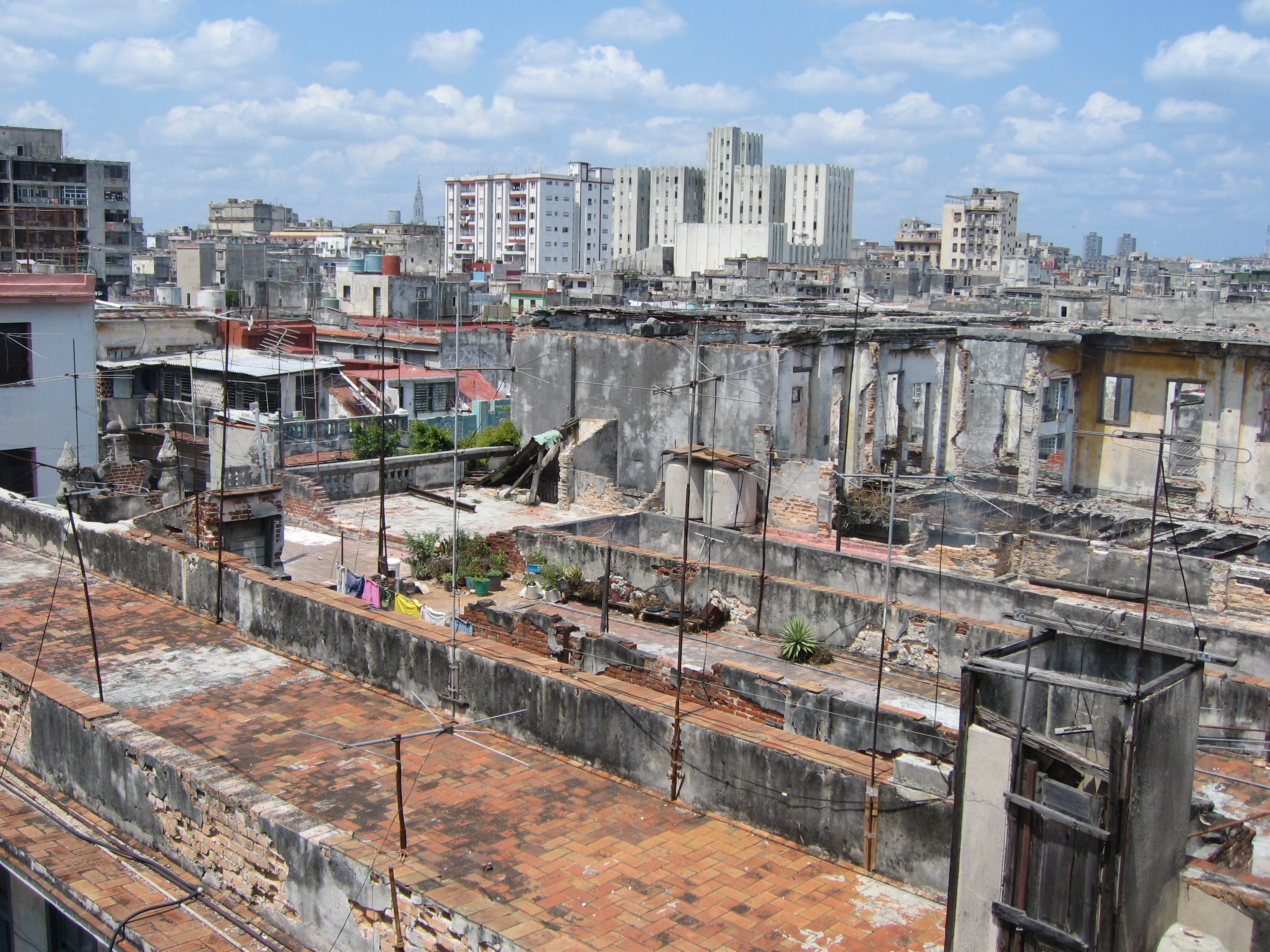 Die Aussicht von der Dachterrasse